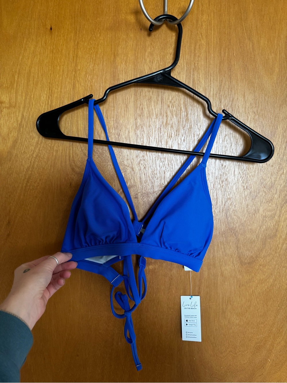 Cupshe Cobalt Blue Strappy Bikini Set